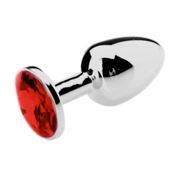 Generique Plug bijou Spolly Medium - Rouge 7 x 3.4cm